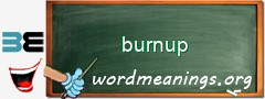 WordMeaning blackboard for burnup